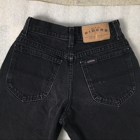 SOLD! Vintage Riders High Rise Jeans Black 22” Waist - Picture 8 of 16